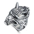 Bague Loup Tête de Loup Acier